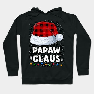 Papaw Claus Red Plaid Christmas Santa Family Matching Pajama Hoodie